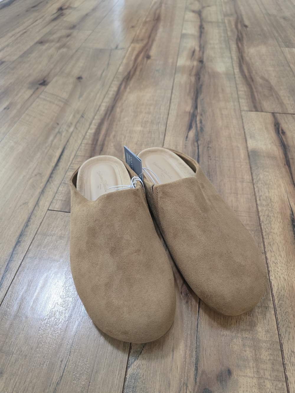 A new Day Slip-On Suede Mule in Camel Brown